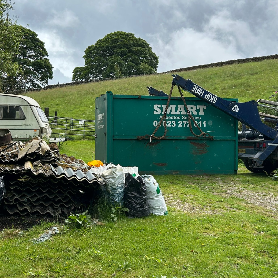 16-Yard Asbestos Skip Hire for Loose Asbestos Sheets at a Nottingham Farm