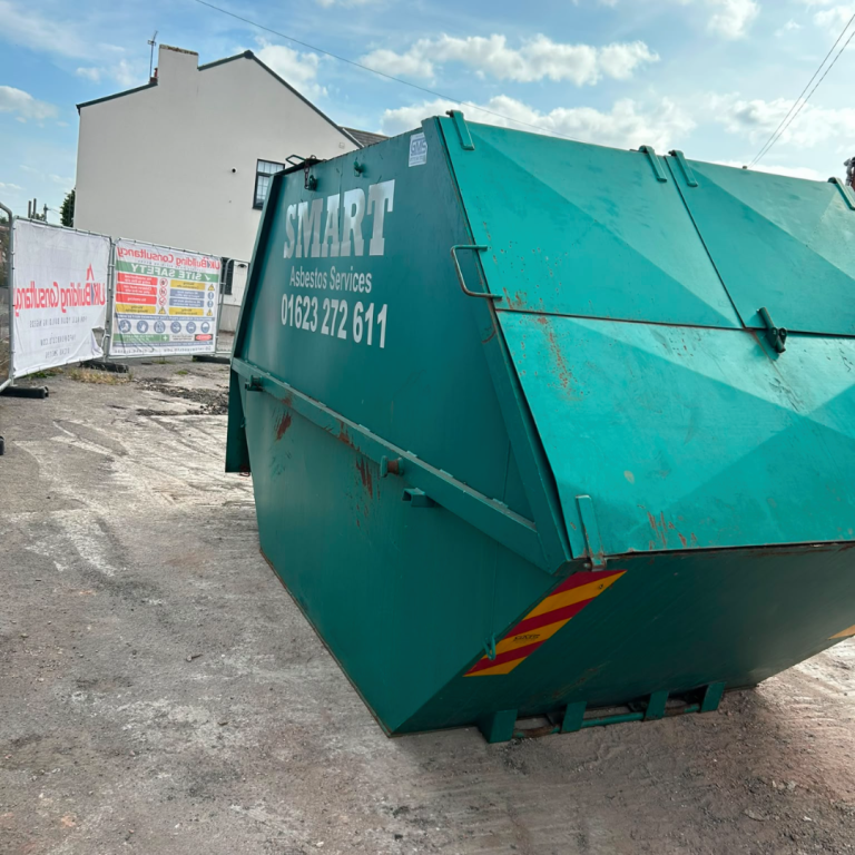 enclosed asbestos skip